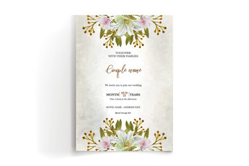 BRIDAL SHOWER FLORAL INVITATION TEMPLATE