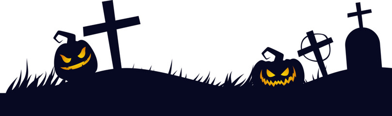 Cemetery Halloween Silhouette