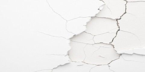 crack on white concrete wall texture, cracked wall background. Crack concrete white wall or Cement wall background. Cracked concrete texture background Abstract concept. crack white wall texture, 