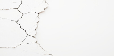 crack on white concrete wall texture, cracked wall background. Crack concrete white wall or Cement wall background. Cracked concrete texture background Abstract concept. crack white wall texture, 