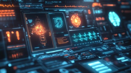 Obraz premium Futuristic Medical Interface