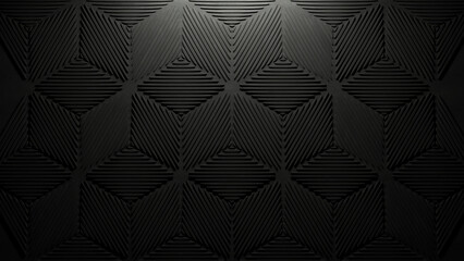 Fototapeta premium Modern, High-Tech, and Textured Background in Dark Shades of Black and Gray (3D Illustration)
