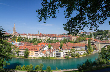 La ville de Berne, au bord de l'Aar