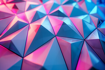 Obraz premium Abstract Geometric Pattern with Neon Lights