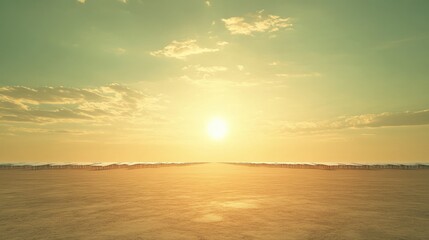 Obraz premium Renewable Energy Oasis: A stunning view of a solar farm in the desert landscape