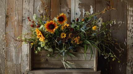 Fototapeta premium Rustic Floral Arrangement