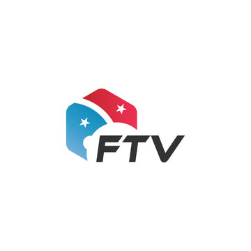 FTV letter logo design on white background. Creative  modern FTV letter logo design. Vector design.