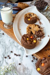 Gourmet cookies on a decorative plate