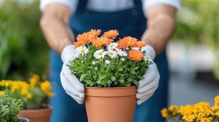 Gardener providing service with passion and care.
