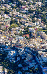 Fototapeta premium Touristic Town on Capri Island in Bay of Naples, Italy.
