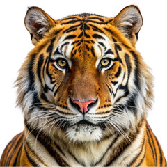 Tiger face isolated on transparent background