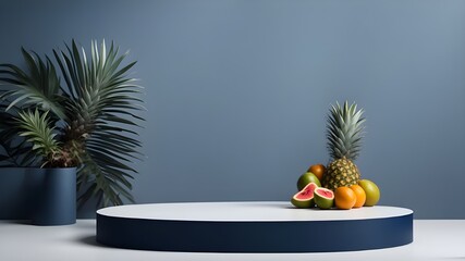 navy blue, dark blue, indigo blue podium