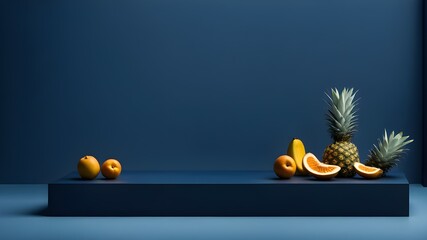 navy blue, dark blue, indigo blue podium