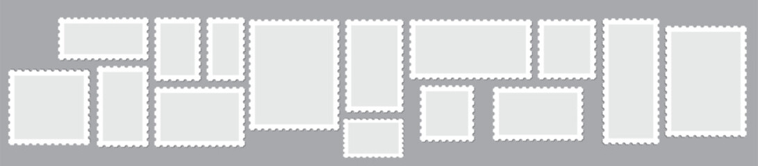 Postcard stamp frames.