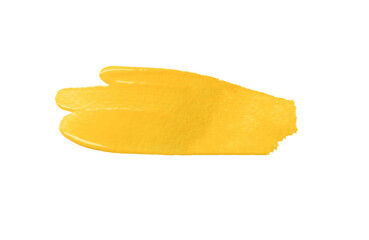 Yellow brush with transparent image of PNG format extension.