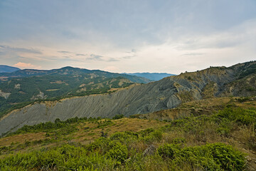 Fototapeta premium Mountain pass through the national park between the road to Permet and the Osumi canyon