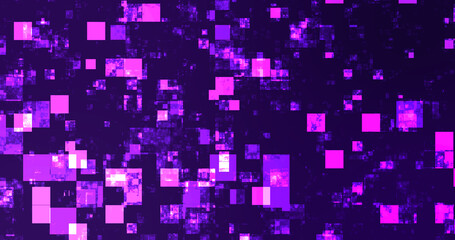 Square boxes falling abstract grid futuristic science crypto bg.Big data machine learning nlp natural language processing model visualization. Conceptually connected currency exchange global bg.