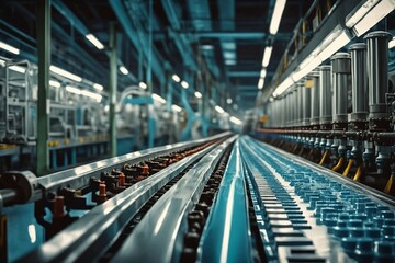 Fototapeta premium Industrial Factory Assembly Line