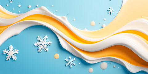 smoothies with chocolate waves and splashes of milk yogurt