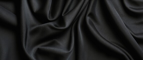 Obraz premium Abstract Black Fabric Draped in Soft Folds
