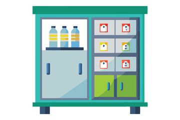 chemical storage cabinet isolated on a white background