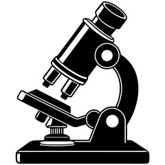 Microscope Silhouette Vector Illustration