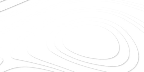 Topographic canyon geometric map relief texture with curved layers and shadow. Abstract realistic papercut. Abstract wavy line 3d paper cut white background.