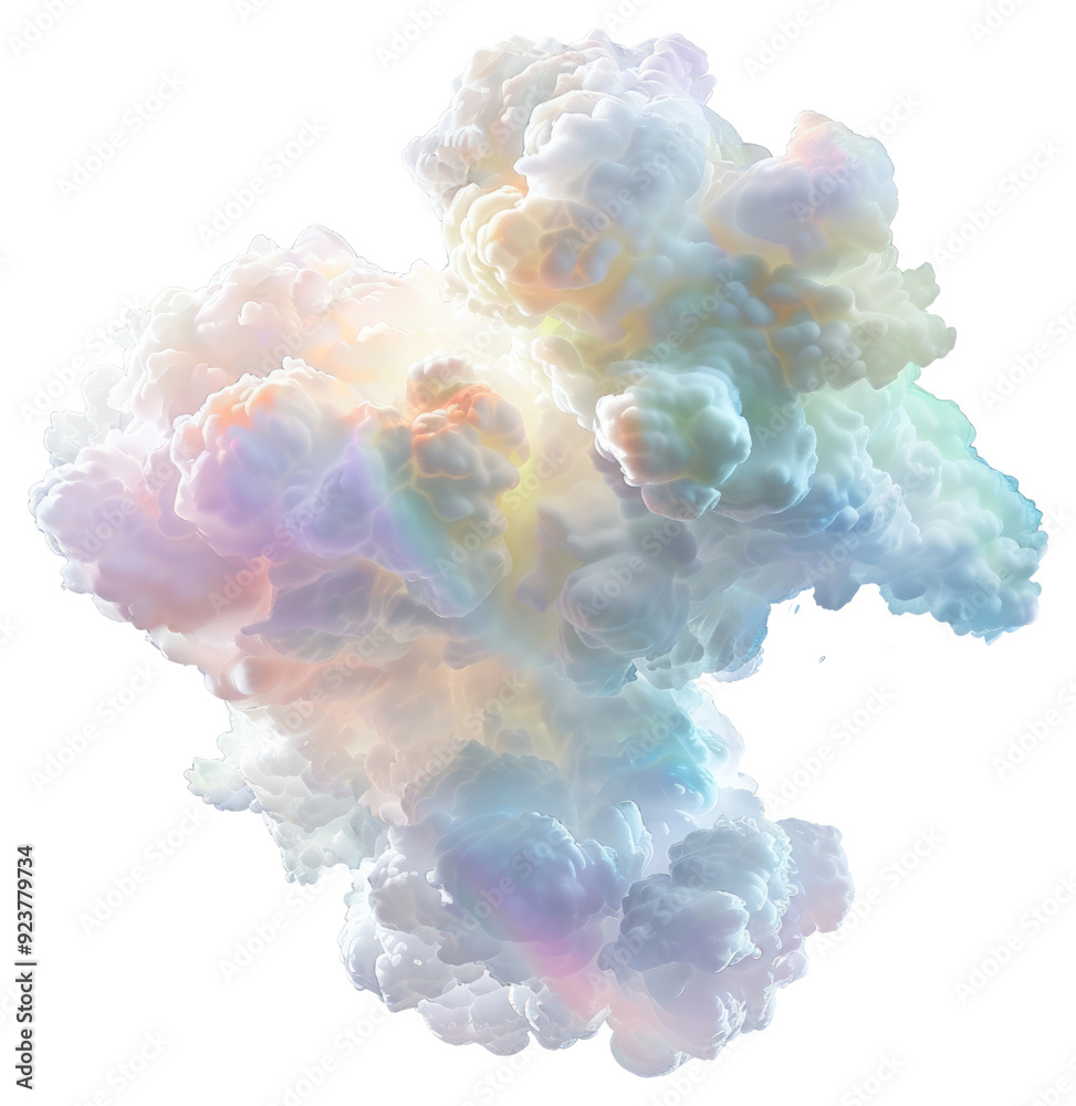 Poster png colorful ethereal cloud formation