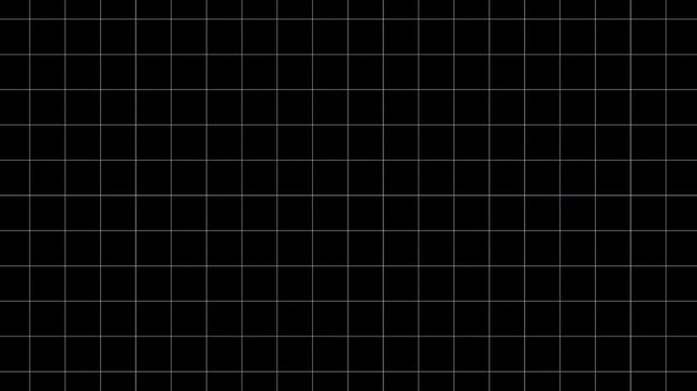 3d Pattern square white and black line background poster. Geometric abstract inspiration sketch minimalistic web net math science seamless pattern texture. Cyber futuristic retro. Animation loop 4k	