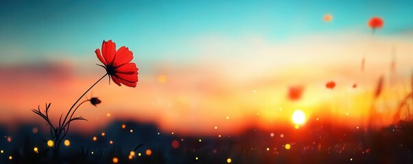 Whispering flowers in a field of stars, surrealistic poetry, cosmic whispers