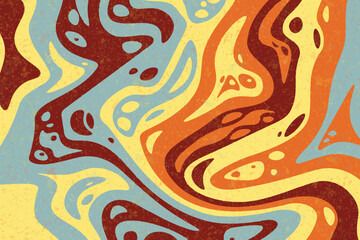 Fototapeta premium Abstract psychedelic groovy background. Vector.