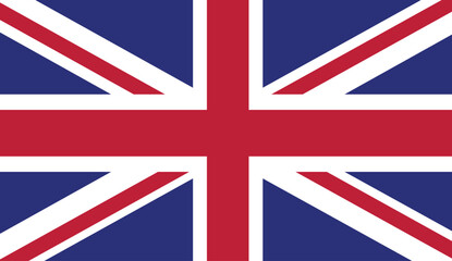 United Kingdom flag  Great Britain,  Flat vector