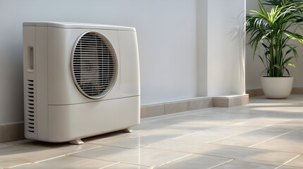 Modern Air Conditioner in Sunlit Room, Sustainable and clean energy at home