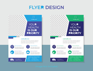 Medical Flyer Design With 2 Colors 