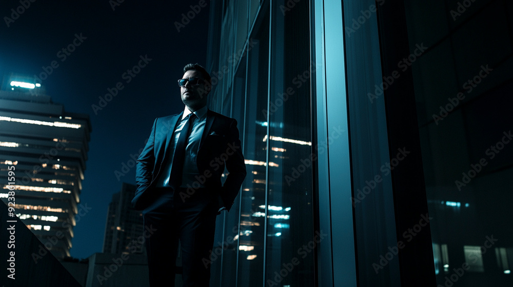 Wall mural a modern business man