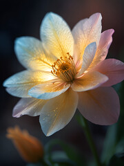 Luminous flower on vertical image 10.