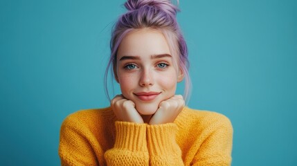 The cheerful young woman