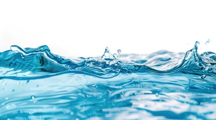 Crystal Clear Close-up of Running Water, Liquid Motion Captured in Detail, Refreshing and Calming Natural Element.