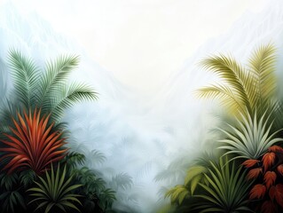 A hot, steamy jungle teeming with life, contrasted with a cold, desolate tundra, symbolizing vibrancy vs. starkness