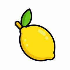 Vector icon illustration Colorful lemon  on a isolated white background (10)
