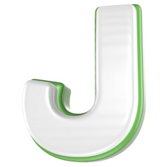 J Letter 3D Render