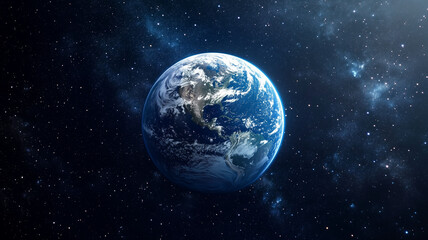 Fototapeta premium Planet earth in space with a galaxy of stars around 