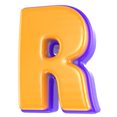 R Font 3D Render