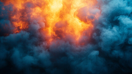 Fototapeta premium blue and yellow smoke texture background