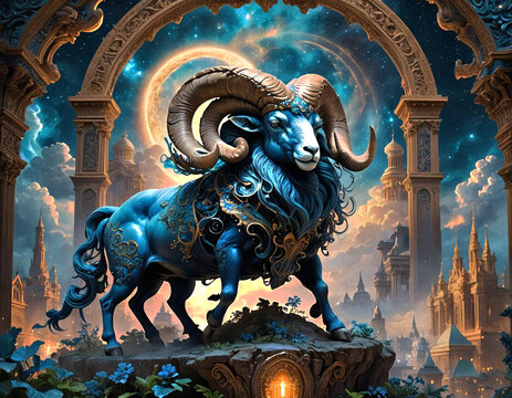Aries 3D Zodiac symbol