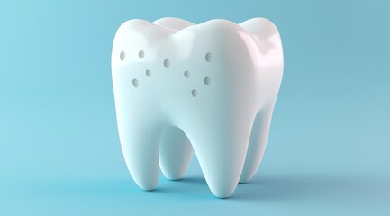 This realistic 3D model of a decayed tooth highlights plaque and cavities, serving as an educational resource to promote awareness of dental health and hygiene essential for a healthy mouth