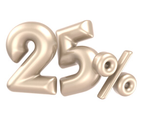 25 Percent 3D Render