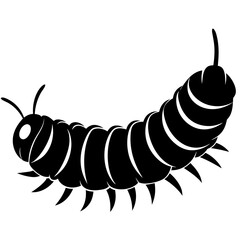 simple vector silhouette of a Caterpillar illustration