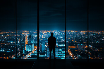 Fototapeta premium person_standing_at_the_top
