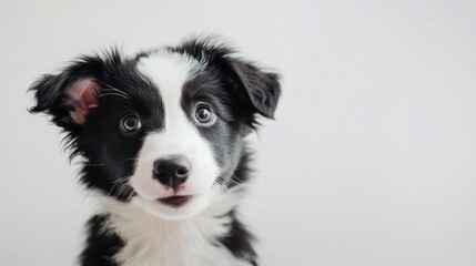 Adorable Black and White Puppy